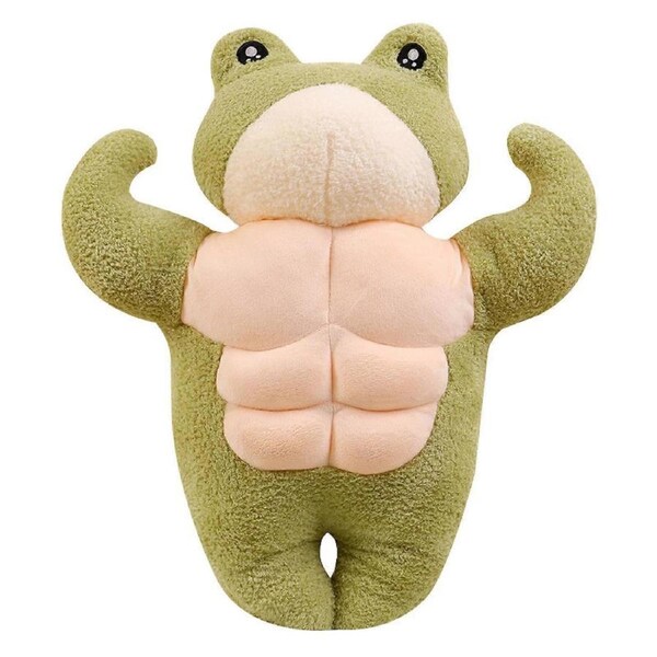 PPCATPT Muscle Frog Plush Toy Stuffed Pillow 45.0 cm