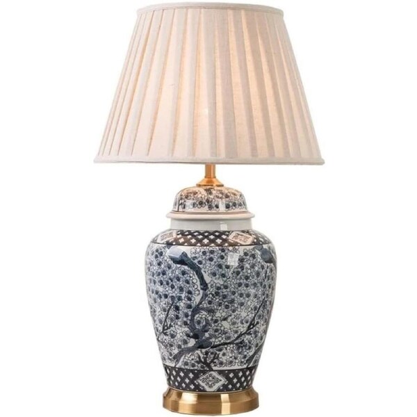 VELOCITY Shower Head Table Light Nightstand Lamp Ceramic Table Lamps Oriental Large Nightstand Lamp for Bedroom Living Room Home Office Table Lamps for Bedroom Shower Head (B-Remote Control Switch)