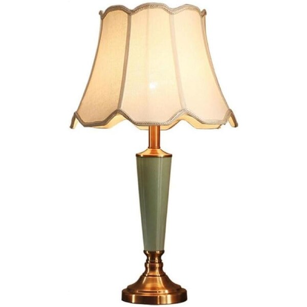 VELOCITY Lamp for Desk Retro Bedroom Bedside Ceramic Table Lamp Modern Simple Creative Decorative Table Lamp Living Room Study Home Lamps(Small-A)