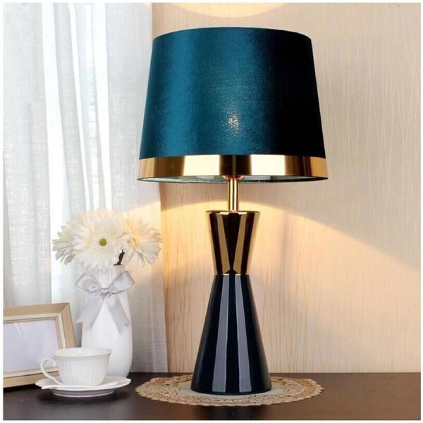 VELOCITY Lamp for Desk Modern Table Lamp Bedroom Decoration Bedside Lamp Retro Ceramic Table Lamp Living Room Atmosphere Table Lamp Desk Led Lamp (B-A)