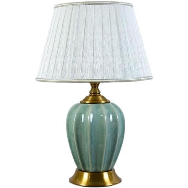 VELOCITY Lamp for Desk Ceramic Table Lamp Bedroom Living Room Home Simple Table Lamp Modern Chinese Decorative Bedside Lamp Desk Led Lamp (B-A)