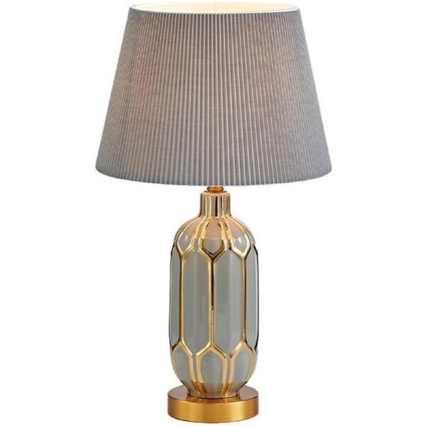 VELOCITY Lamp Bed Lamp Bedside Table Lamp Modern Living Room Study Decoration Table Lamp Retro Bedroom Simple Ceramic Bedside Lamp Living Room Lamp (A-A)