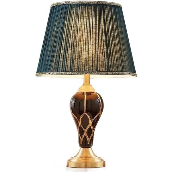 Shower head Table Lamp Bedside Lamp Nightstand Lamp Ceramic Table Lamp Desk Table Lamps Postmodern Brass Pedestal Bedroom Living Room Table Lamps Table Lamps Table Light for L(A-Push Button Switch)