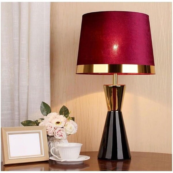 VELOCITY Lamp for Desk Modern Table Lamp Bedroom Decoration Bedside Lamp Retro Ceramic Table Lamp Living Room Atmosphere Table Lamp Desk Led Lamp (C-A)