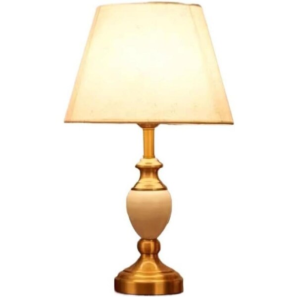 VELOCITY Lamp for Desk Simple Modern Ceramic Table Lamp Bedroom Creative Bedside Lamp Living Room Retro Decorative Lamp Desk Led Lamp (C-A)