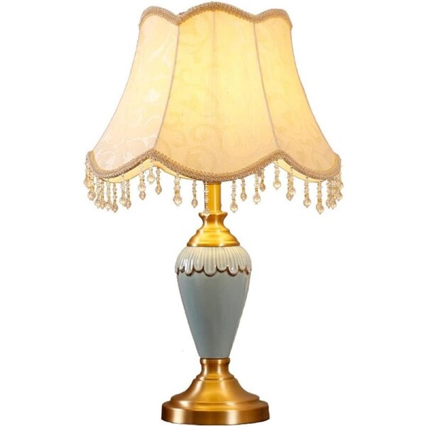 VELOCITY Lamp Bedside Lamp European Simple Bedroom Bedside Lamp Ceramic All Copper Romantic Warm Decorative Table Lamp Table Lamp