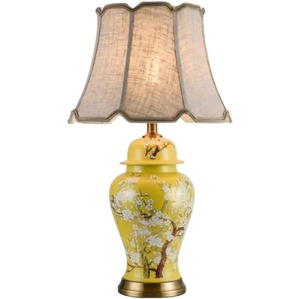 VELOCITY Shower Head Table Light Nightstand Lamp Glazed Table Lamps Bedroom Nightstand Lamp Asian Oriental Desk Light Night Lamp for Office Table Lamps for Bedroom Shower Head (A-Push Button Switch)