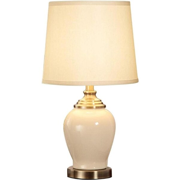 VELOCITY Lamp Bedside Table Lamp Modern Minimalist Ceramic Table Lamp Bedroom Bedside Lamp Living Room Study New Chinese Table Lamp Bedside Lamps (C-Power Switch Button)