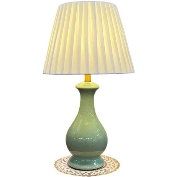 VELOCITY Lamp for Desk Ceramic Table Lamp Bedroom Bedside Table Lamp Creative Simple Modern Chinese Living Room Table Lamp Desk Led Lamp