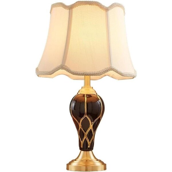 VELOCITY Lamp for Desk Modern Bedside Table Lamp Creative All Copper Bedside Table Lamp Bedroom Bedside Lamp Living Room Study Home Decoration Table Lamp Desk Led Lamp