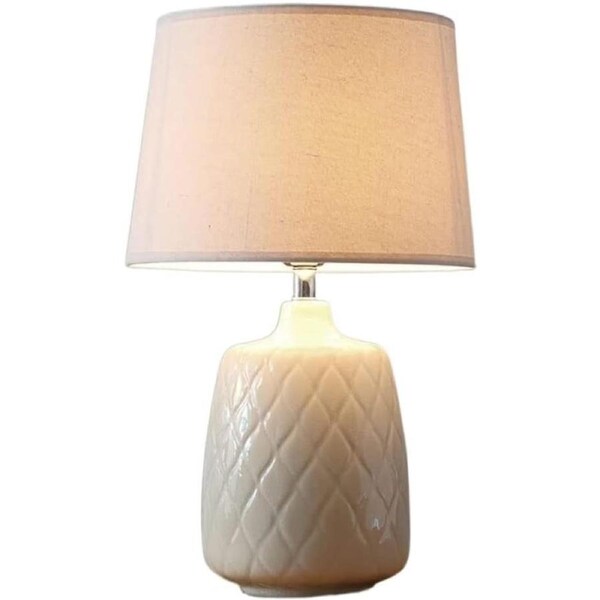VELOCITY Shower Head Bedside Table Lamp Ceramic Table Lamps Desk Lamp American Ice Crackle Glaze Table Lamp Bedroom Study Bedside Desk Nightstand Lamp Nightstand Lamp(B-Push Button Switch)