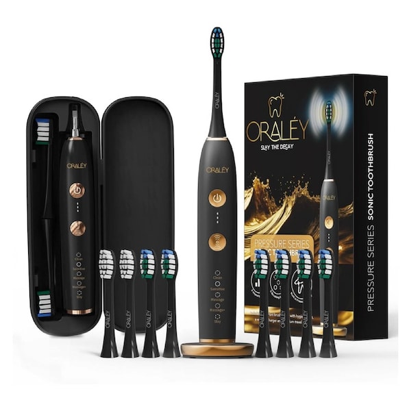 Oraley Pressure Series Electric Toothbrush - Black/Gold