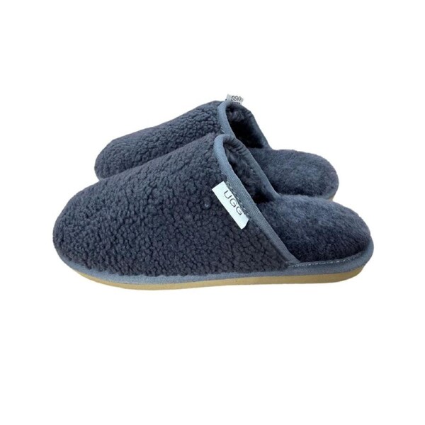 100% Australian Merino Sheepskin Curly Scuffs Moccasins Boucle Slippers Slip On UGG Small
