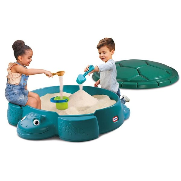 Little Tikes Turtle Sandbox & Lid for Fun Sensory Play for Kids