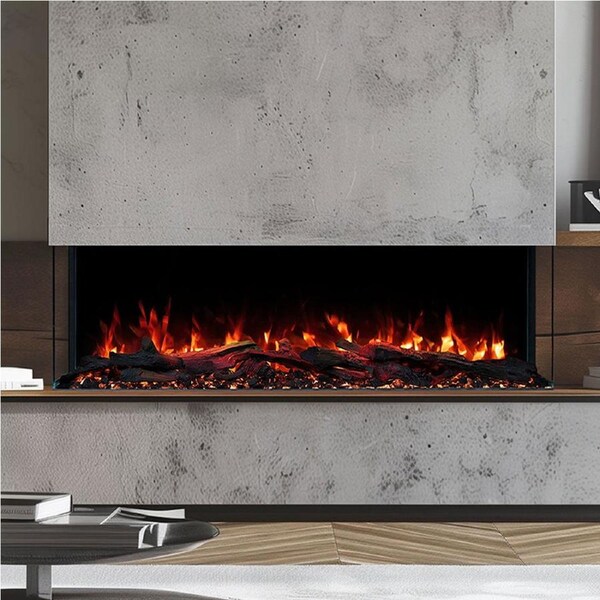 Devon 1600W 3-Sided 47 Inch Extra Deep Electric Fireplace