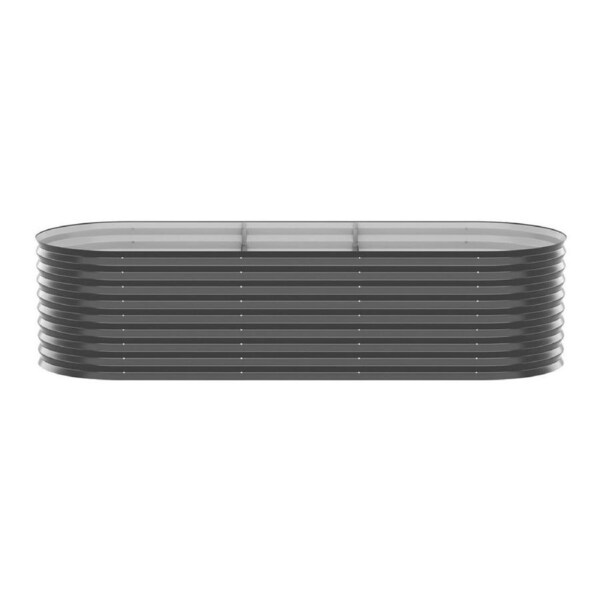 Green Fingers Garden Raised Bed 240X80X56cm Oval Planter Box Container Galvanised