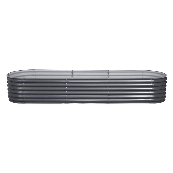 240X80X42cm Green Fingers Garden Raised Bed Oval Planter Box Container Galvanised