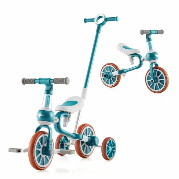 Costway 4 in 1 Bike Tricycle Balance Training Wheels Bicycle Outdoor Play Toys w/Push Handle Green