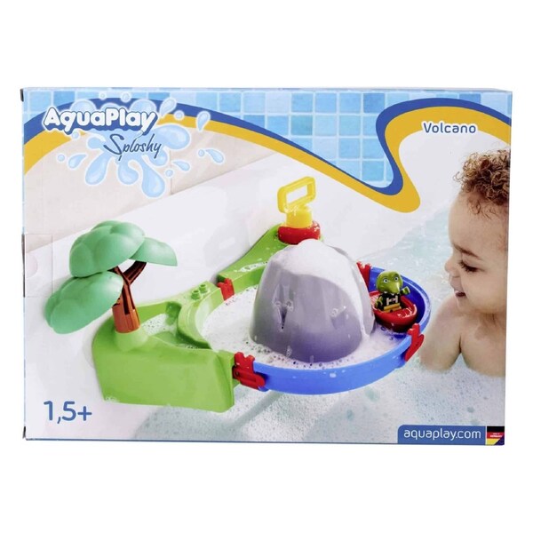 AquaPlay - Sploshy Volcano Bath Toy with Foam Pump