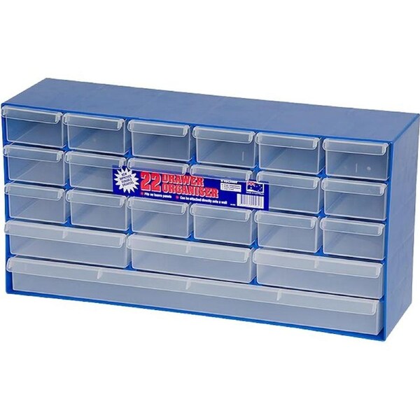 Fischer Plastic Multi-Size 22-Drawer Storage Organiser/Cabinet Compartments
