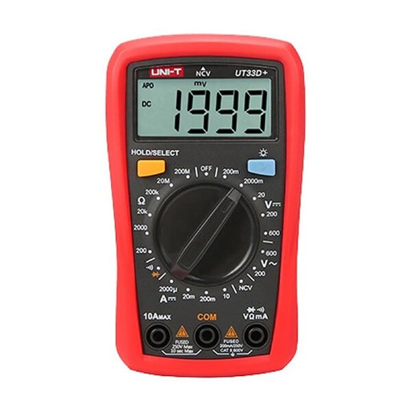 Uni-T Palm Size Digital Multimeter UNI-T Durable LCD Test Lead Buzzer