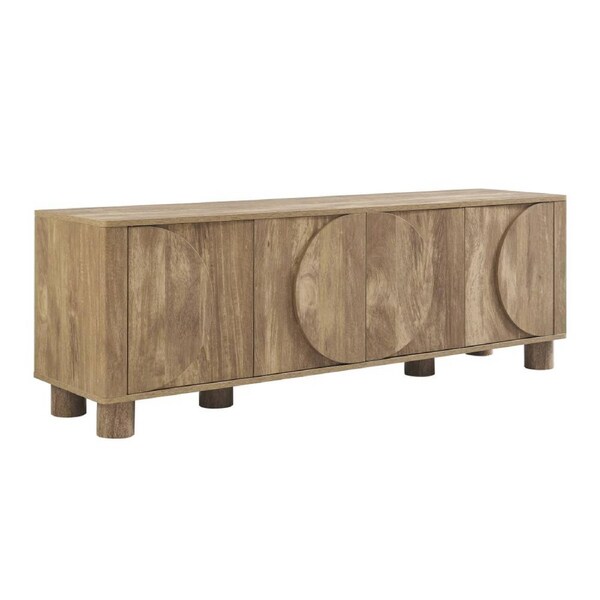 Tanya TV Entertainment Unit Cabinet 4 Doors Oak