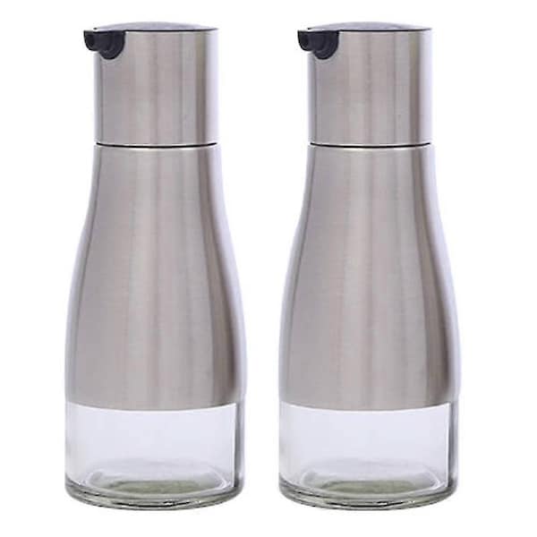 JOYBUY Olive Oil and Vinegar Dispenser Bottle Set by 2 Pack Elegant Stainless Steel Oil Dispenser Set