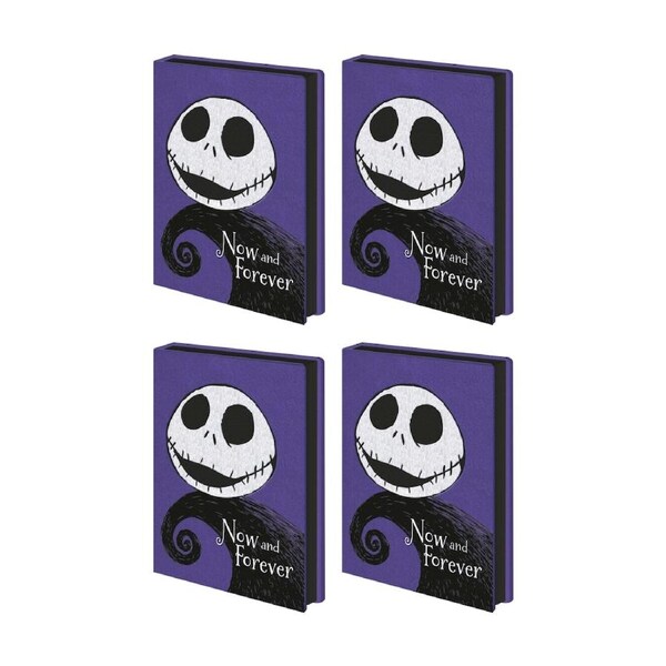 4PK Disney Nightmare Before Christmas Forever Plush Purple Notebook A5 21x16cm