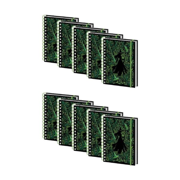 10PK Wicked 2 Elphaba Wiro Spiral Writing Notebook Lined Pages A5 21x16cm