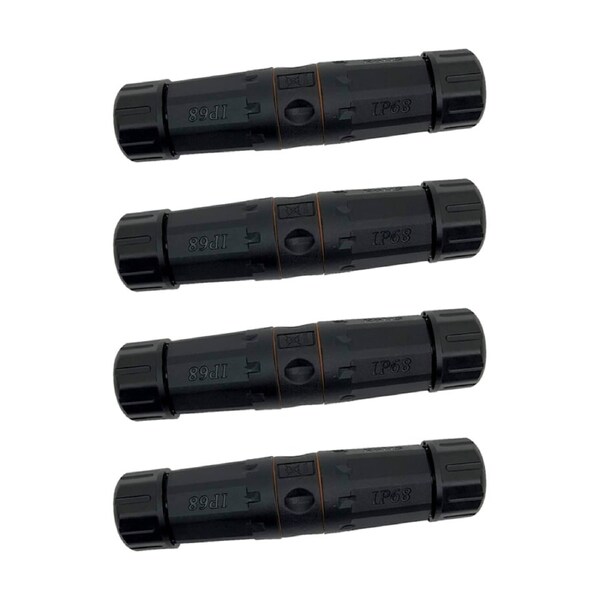 4PK Doss Cat6A Waterproof Rj45 Joiner IP68 Inline Coupler Ethernet Connector