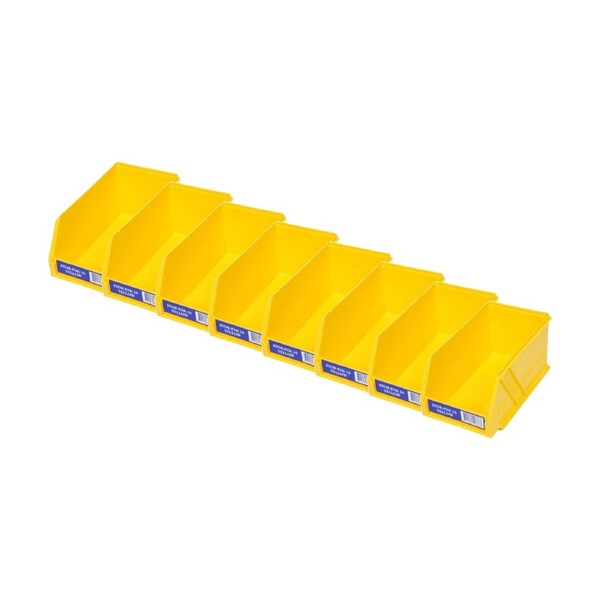 8PK Fischer Plastic Small Storage Drawer Yellow Stor-Pak Container 100mm