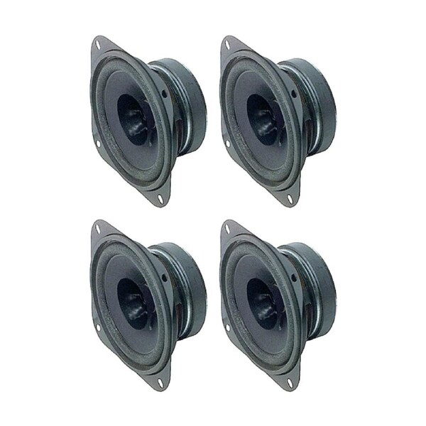4PK 100mm 4In 10W Square Speaker 8Ohm Spare Replacement 4 Inch