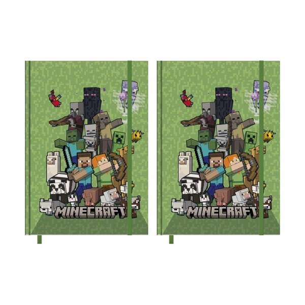 2PK Minecraft 2026 Green Planner Yearly Diary Notebook A5 21x16cm