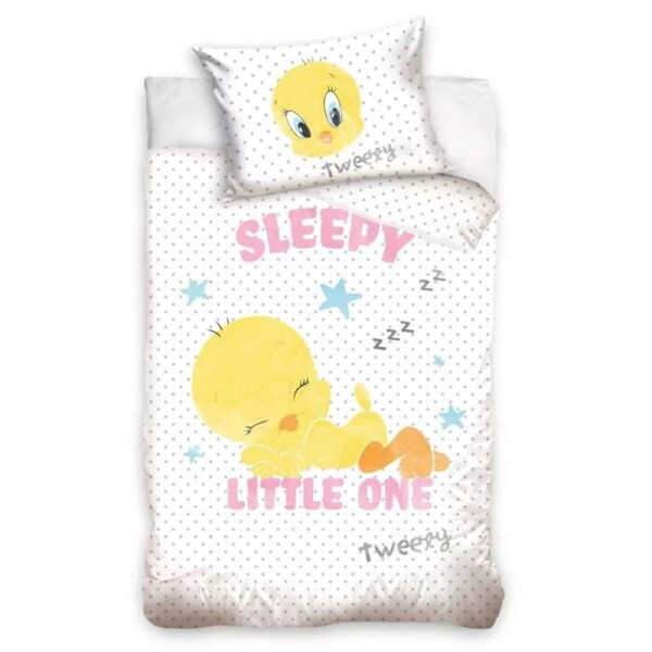 Looney Tunes Sleepy Little One Kids Cotton Quilt Cover Set - Toddler Bed Size