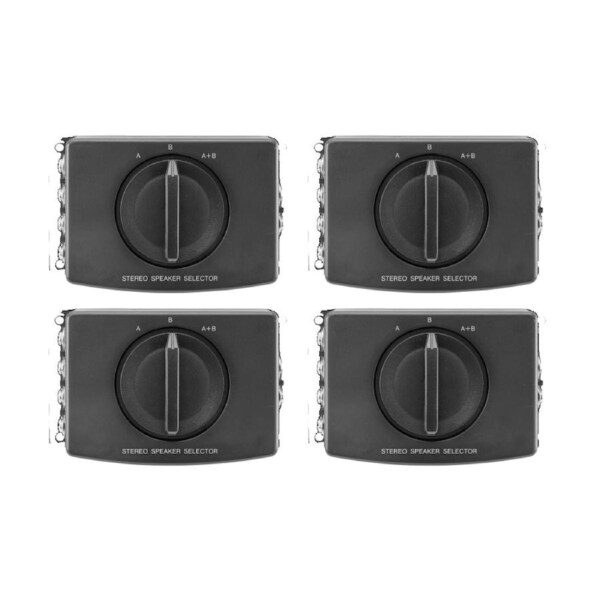 4PK Pro2 2 Way Stereo Speaker Switch A/ B/ A+B Selector Audio