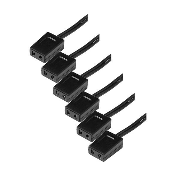 6PK 1M 240V AC Fan Lead 62.5cm 2 Pin Power Computer Electrical