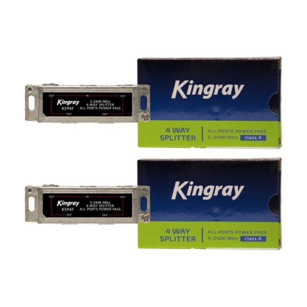 2PK Kingray 4 Way F-Type Splitter Foxtel Approved F30952 Satellite