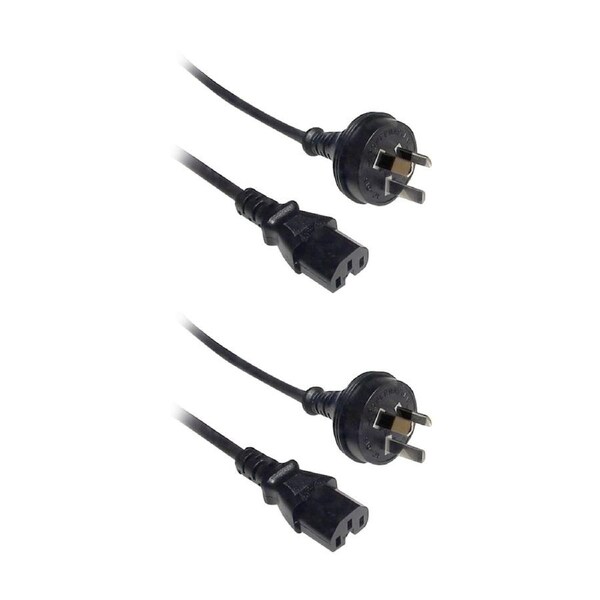 2PK Doss 2M High Temp Notched Iec Lead Hot Appliance Cord Iec-C15
