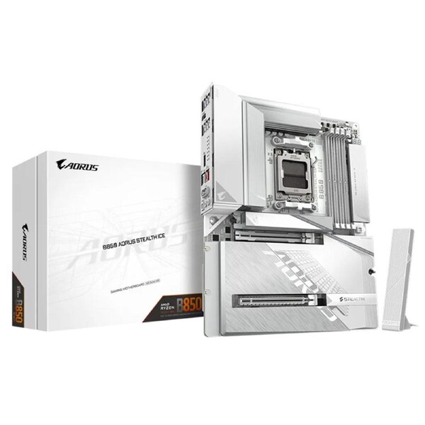 Gigabyte B850 Aorus Stealth Ice AM5 ATX Motherboard (B850 A STEALTH ICE)