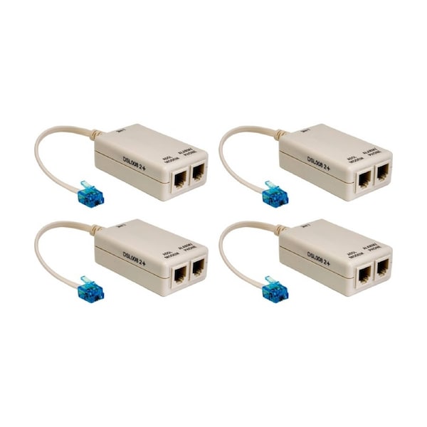 4PK Te Adsl2+ Line Filter & Splitter Telstra Certified Tel1192 ADSL2+
