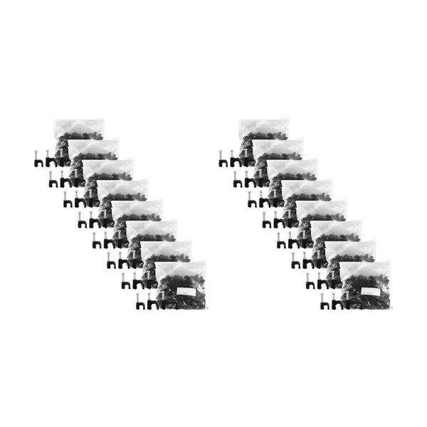 16x 100pc 6mm Cable Clip To Suit Rg59 Round Black RG59