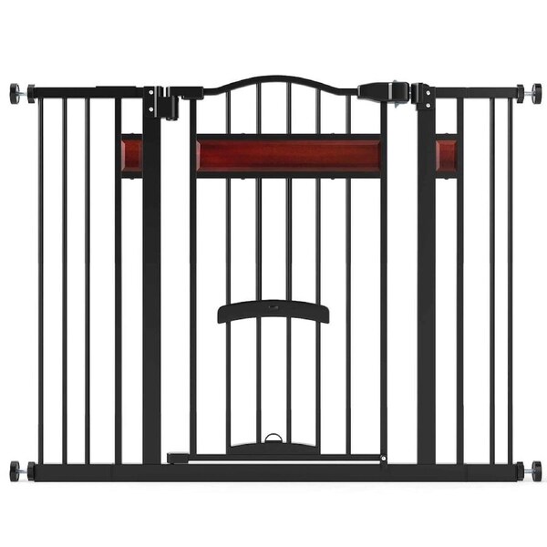 Costway Pet Gate 74-104CM Dog Fence Enclosure Extra Wide Doorway Stairs Barrier Guard Walk Through Door Tall Expandable Cat