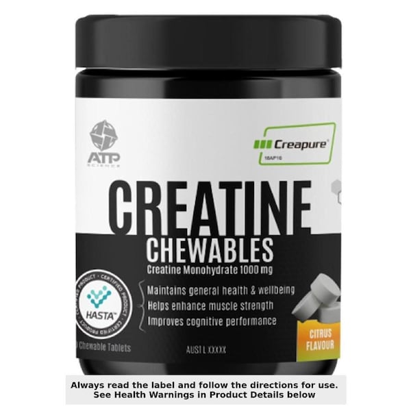 ATP Science Creapure Creatine Monohydrate Chewables 90 Tablets