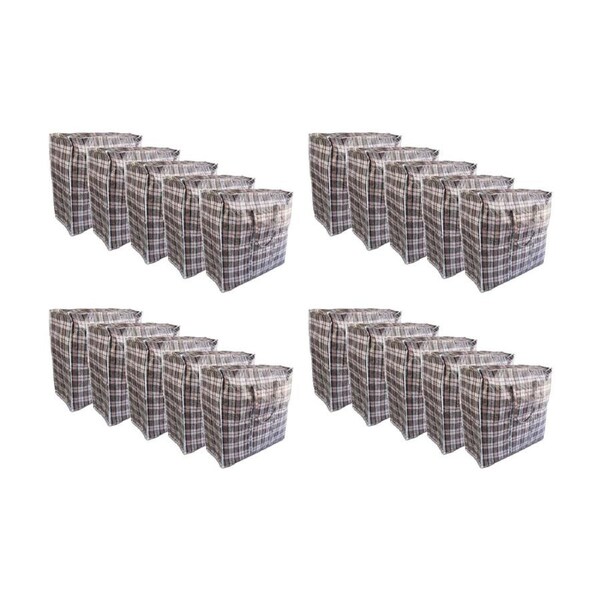 20PK Braz Striped Home Organiser Storage Bag W/ Handle 50x50x30cm