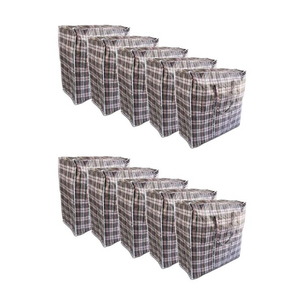 10PK Braz Striped Home Organiser Storage Bag W/ Handle 50x50x30cm