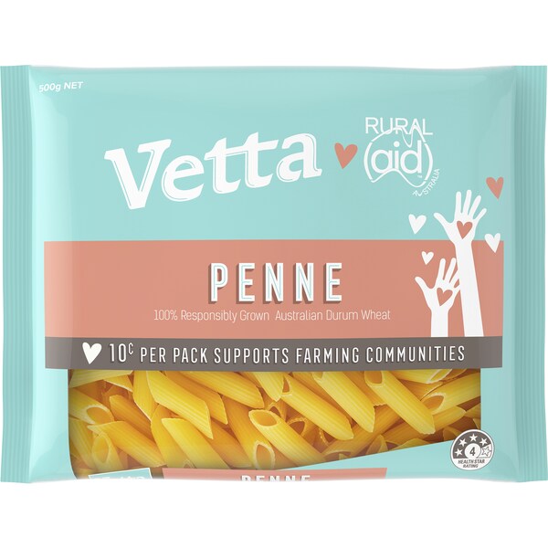 Vetta Rural Aid Penne Pasta 500g