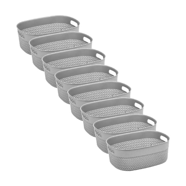 8PK Braz Home Organisation Storage New York Mesh Basket 12.5L Assorted