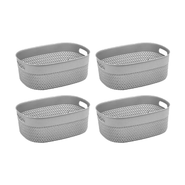 4PK Braz Home Organisation Storage New York Mesh Basket 12.5L Assorted