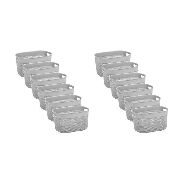 12PK Braz Home Organisation Storage New York Mesh Basket 5.5L Assorted