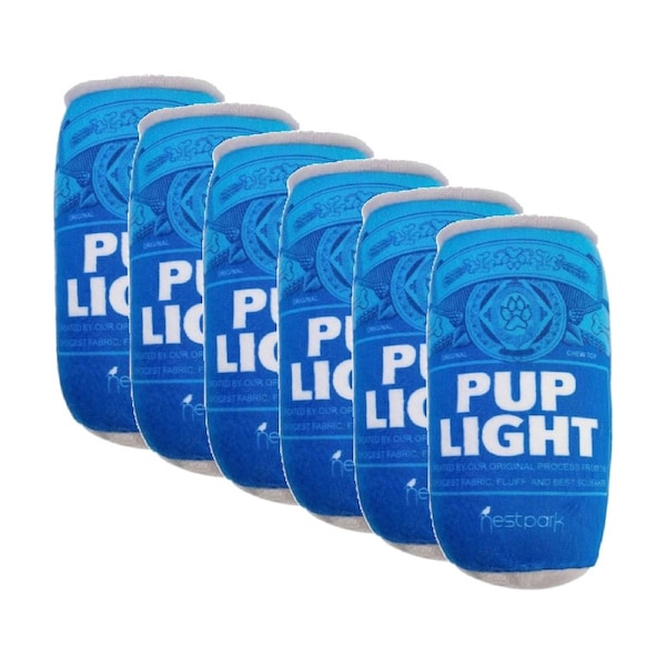 6PK Braz Soft Cuddly Throwing Plush Pet Dog Toy Pup Light Design Blue